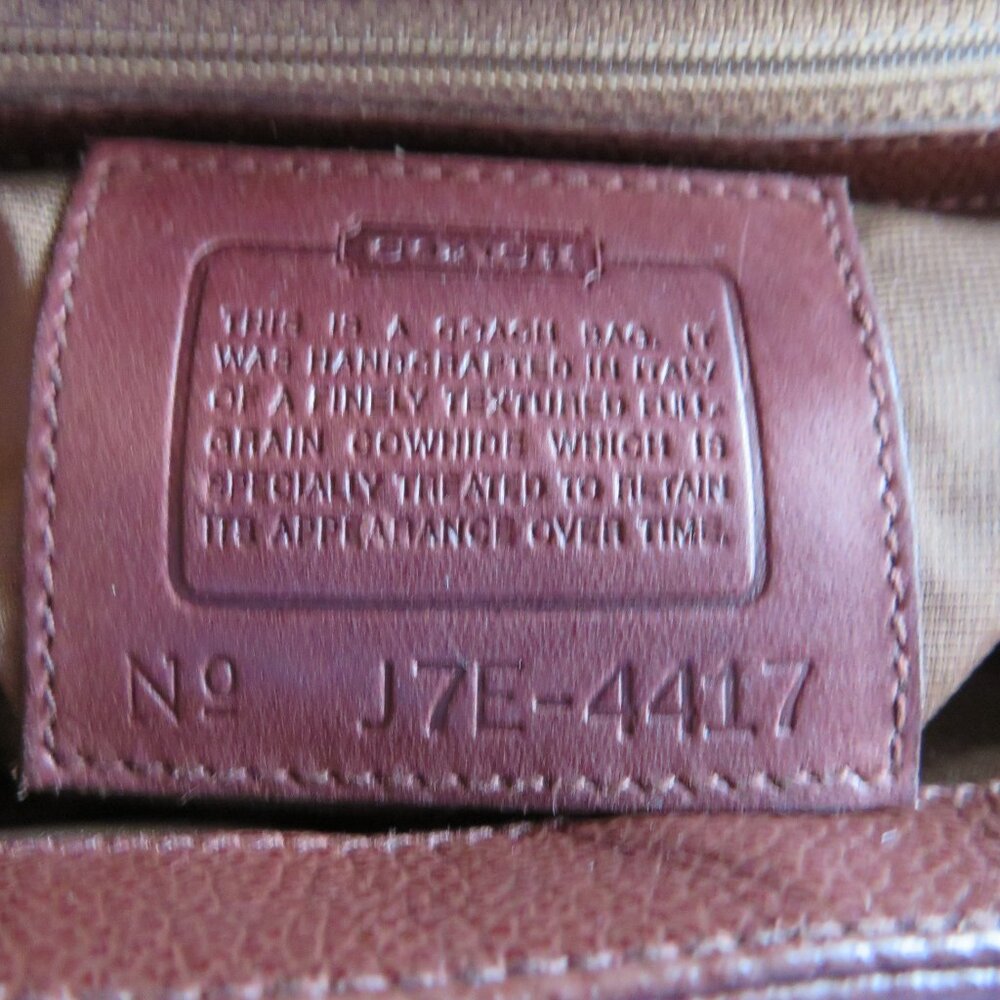 💅🏼 RARE ITALY Coach 4417 Madison Biltmore VTG EUC Top Handle Mahogany ☀️😻 - Picture 8 of 16